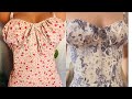 How to cut and sew a stylish milkmaid corset dress with a basque waistline (Drafting Tutorial)