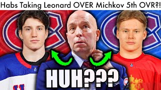 Canadiens Drafting Ryan Leonard OVER Matvei Michkov…? (2023 NHL Draft Trade Rumors/Habs News Today)
