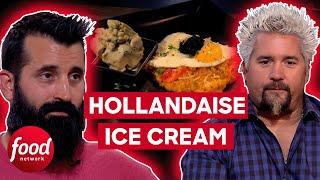 Contestant Pairs Lobster With Hollandaise And Caviar Ice Cream! | Guy's Grocery Games