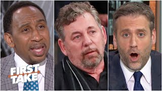 'Ban Dolan' shirt gets Knicks fan kicked out of MSG. Stephen A. & Max go OFF | First Take