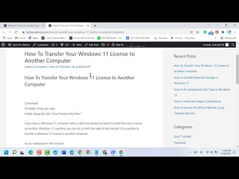 How to transfer your Windows 11 license to another computer
