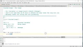 The Basics: Python 3 - Counted Loops (for in range)