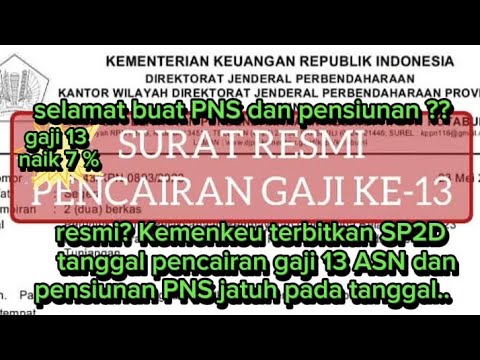 Resmi? Kemenkeu Terbitkan SP2D Tanggal Pencairan Gaji 13 ASN Dan ...