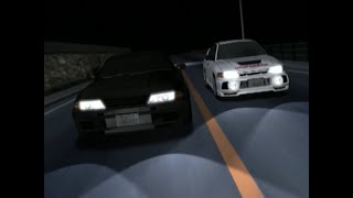 Night Kids (Takeshi Nakazato) vs Emperor (Seiji Iwaki) Full Race [Initial D Second Stage]