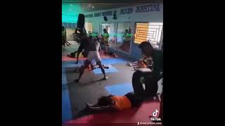 African abs workout  gone wrong as athletes are beaten with a tire