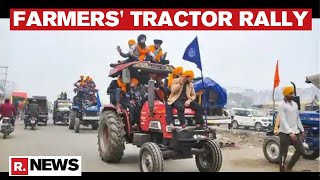 Farmers Stage 'Rehearsal' Tractor Rally Around Delhi Ahead Of Republic Day Parade