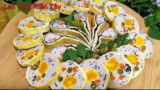 CHẢ HOA | GIÒ LỤA HOA | CÁCH LÀM ĐƠN GIẢN | CHẢ DẠI | ĂN NGON VÀ ĐẸP MẮT | BY LAN THÁI MIỀN TÂY