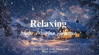 Relaxing Snowy Matterhorn Views Winter Alpine Village Ambience TV Background Music Calm Piano 3 hour