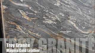 Magma Gold Leather Granite Countertop by troy Granite