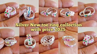 Silver new toe ring collection with price 2025