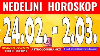 Nedeljni horoskop od 24.02. do 2.03.2025.