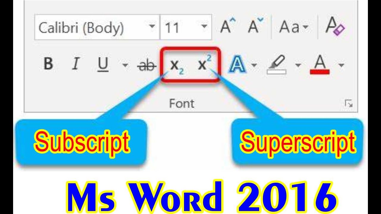 Superscript And Subscript Option In Ms Word | How To Insert Superscript ...