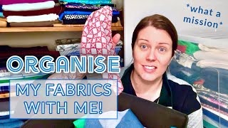 Organising and Cataloguing my ENTIRE Fabric Stash - Big Stash-Down Project Ep.2 #sewing #fabricstash