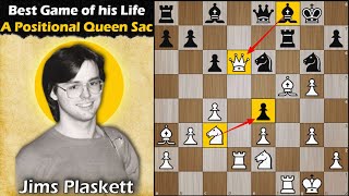 Best Game of his Life | Positional Queen Sac | Plaskett vs Miles 1986