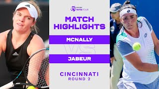 Catherine McNally vs. Ons Jabeur | 2022 Cincinnati Round 2 | WTA Match Highlights