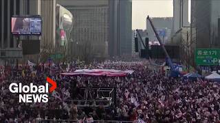 Supporters of impeached South Korean president Yoon clash with police outside court