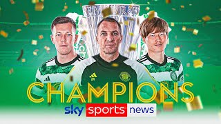 Celtic celebrate winning the Scottish Premiership