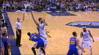 Andre Iguodala 4 Point Play   Warriors vs Grizzlies   Game 6   May 15, 2015   2015 NBA Playoffs