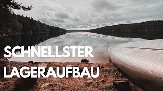 Schneller Aufbau. Draußen schlafen ohne Zelt. Entspannung in der Natur. Bushcraft \u0026 Survival