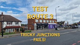 Morden test route no 3 junction tips
