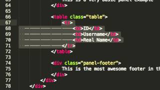 Bootstrap 3 Tutorial 77 - Panels With Tables