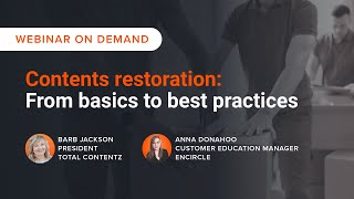 Contents Restoration: From Basics to Best Practices - Webinar