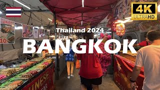 BANGKOK, Thailand 4K Walking Tour - Street Markets, Food Market ,Chinese Market [4K Ultra HD/60fps]