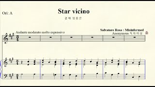 2-77 Star vicino 곁에 있음은 (Salvatore Rosa 살바토레 로사 Misinformed ) Anonymous 작자 미상 Original A major 가장조