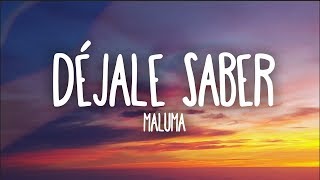 Maluma - Déjale Saber (Letra)