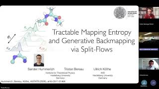 Tractable Mapping Entropy and Generative Backmapping via Split-Flows