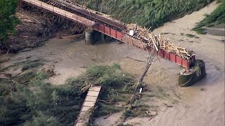 くま川鉄道、豪雨で全ての車両が浸水　文化財の橋も流失