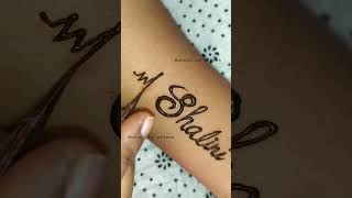 shalini name mehndi tattoo #shorts #viral #mehndibyafreen