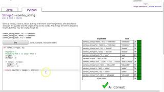 Codingbat - combo_string (Python)