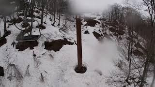 高鷲スノーパークリフトからの積雪状況速報！雨で積雪下がった？