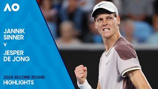 Jannik Sinner v Jesper De Jong Highlights | Australian Open 2024 Second Round