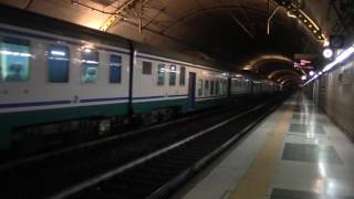 San Remo HD-Trenitalia E464 no.625 +regional stock departs on service to Genoa Brignola