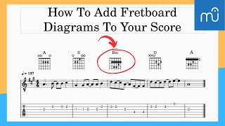 How To Add Fretboard Diagrams To Your Score In Musescore 4