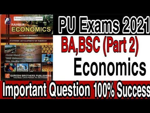 BA,BSC Economics Part 2 Important Questions || PU Exams 2021 || BA,BSC ...