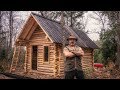Man Builds Off Grid Log Cabin Alone in the Canadian Wilderness Man Builds Off Grid Log Cabin Alone in the Canadian Wilderness