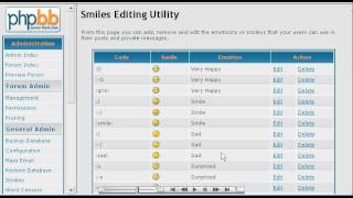 Managing smilies in phpBB