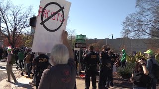 Opposing groups face off in demonstrations in downtown Raleigh