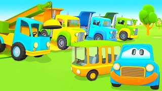 Car cartoon full episodes & Car cartoons for kids - Learn colors with street vehicles