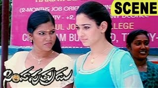 Dhanush Follows Tamanna And Tries To Talk - Comedy Scene || Simha Putrudu Movie Scenes