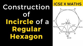 Construction of Incircle Of A Regular Hexagon । ICSE Class 10 । Construction