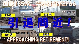 貨物列車　ef66 伊豆の踊子　踊り子号と言えば、国鉄185系でしょう！！japanese railway aproaching retirement locomotif