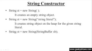 251. String Constructor in Java Programming (Hindi)