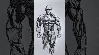 Speed drawing stickman saitama ☠️ #shorts #drawing #anime #onepunchman #saitama