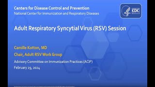 Feb 29, 2024 ACIP Meeting - Welcome & RSV Vaccines