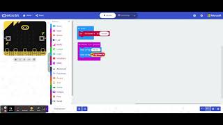 Microbit: Show string, variable name