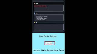 Create Your Own Live Code Editor from Scratch | #html5, #css3, #javascript | #webanimationzone